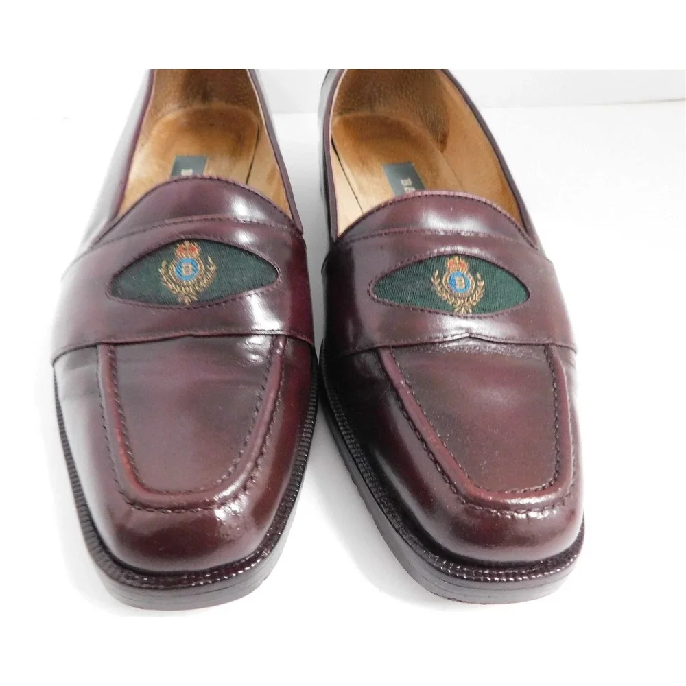 Bally Licencia Burgundy Leather Loafers 6.5 M‎